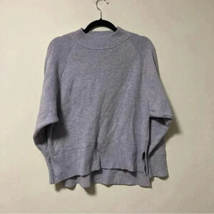 Club Monaco wool  alpaca blue mock neck sweater
